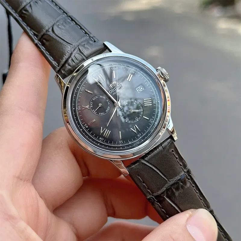 Orient Bambino Version 8 Automatic Leather Men's Watch- RA-AK0704N